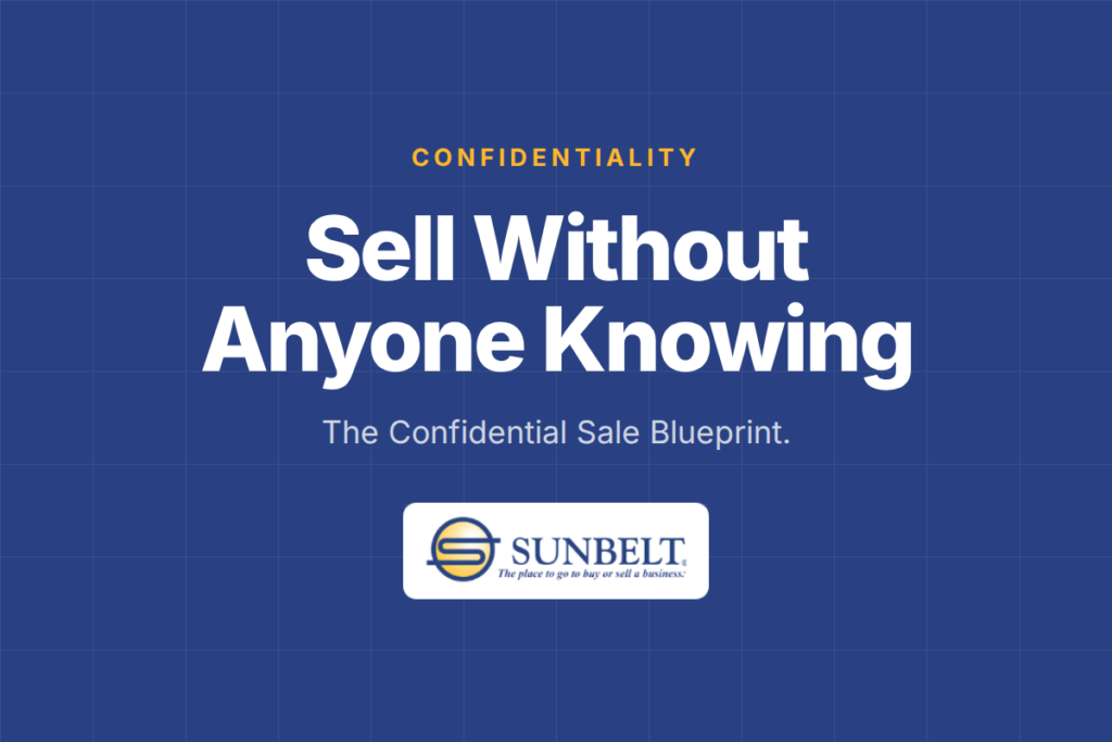 Sunbelt of Florida graphic reading Sell Without Anyone Knowing, The Confidential Sale Blueprint