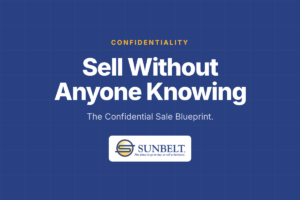 Sunbelt of Florida graphic reading Sell Without Anyone Knowing, The Confidential Sale Blueprint