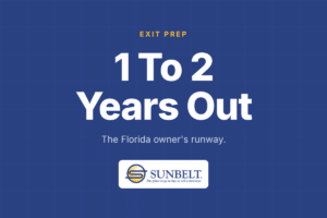 Sunbelt of Florida graphic reading "1 To 2 Years Out: The Florida owner's runway.