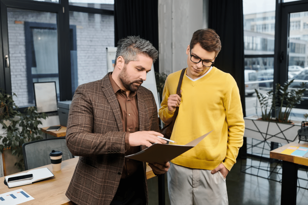 Business owner preparing financial and operational records before selling a business